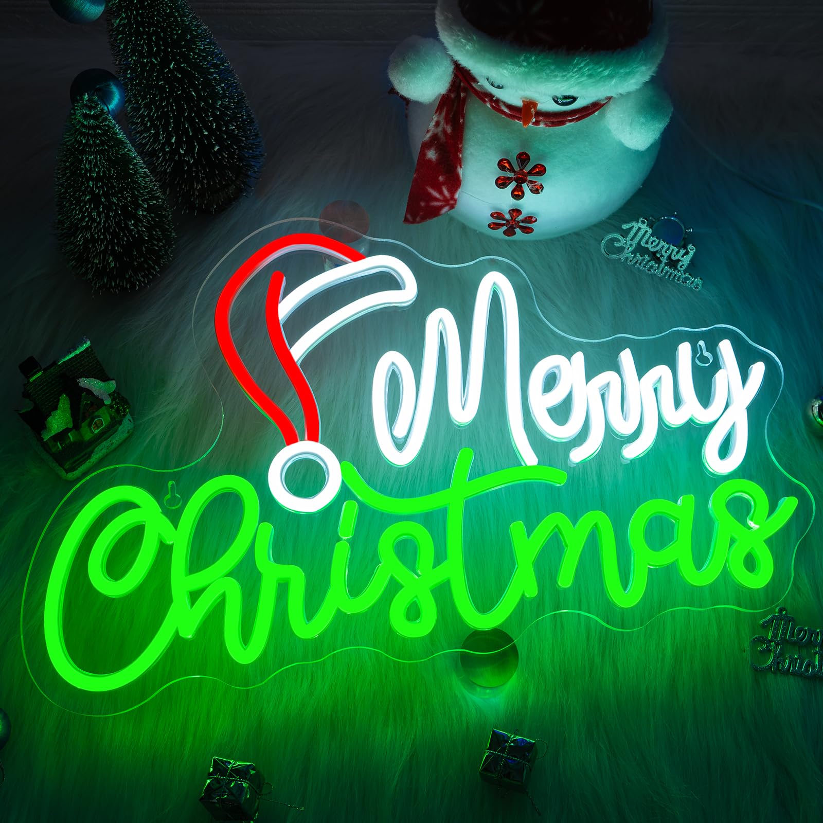 Looklight Lady Neon Sign,Neon Sign for Wall Decor,Lady Back Neon Light Up Sign,LED Sign Blue Neon Sign for Bedroom Man Cave Game Room Home Party Art Decor,Bar,Club: Merry Christmas