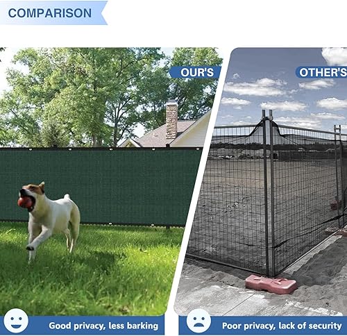 Miniatura 4 de E&K Sunrise - Rejilla para valla de privacidad de 4 x 50 pies con ojales, para exteriores, pantalla de privacidad con bloqueo UV para patio trasero,