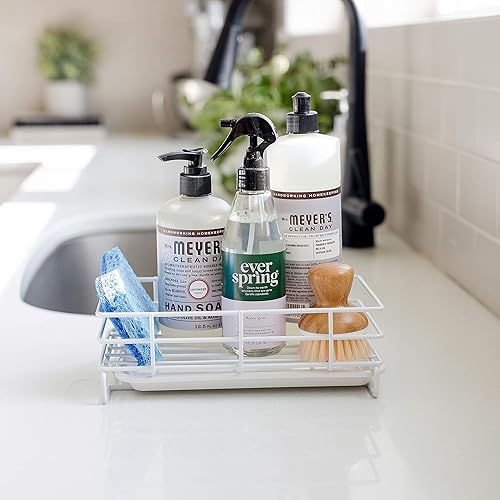 Miniatura 2 de Soporte de jabón de esponja para fregadero de cocina grande blanco bandeja de jabón organizador de fregadero