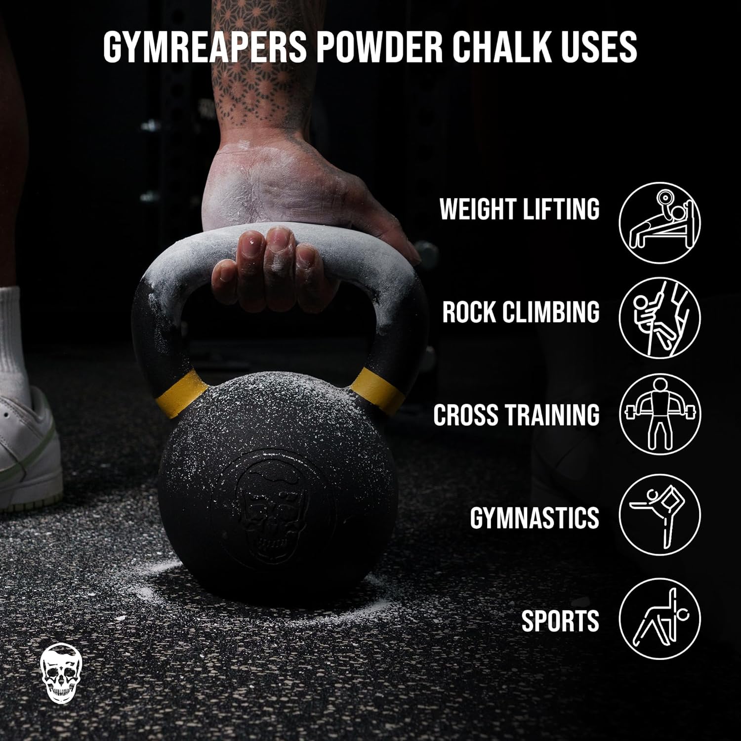 Gymreapers Gym Chalk, Athletic Powder Chalk for Maximum Grip Magnesium