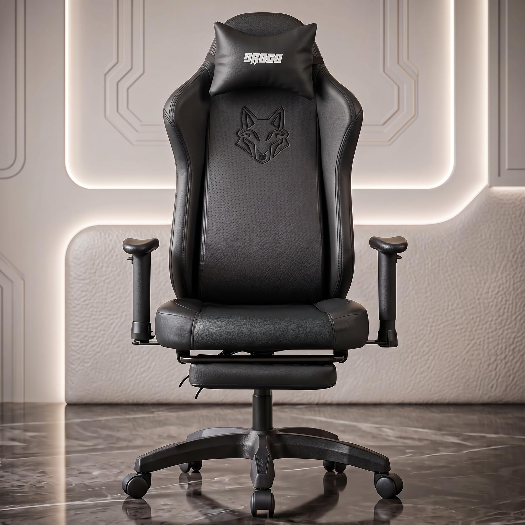 DROGO Alpha-X Ergonomic Gaming Chair with Footrest | Premium PU Leathe