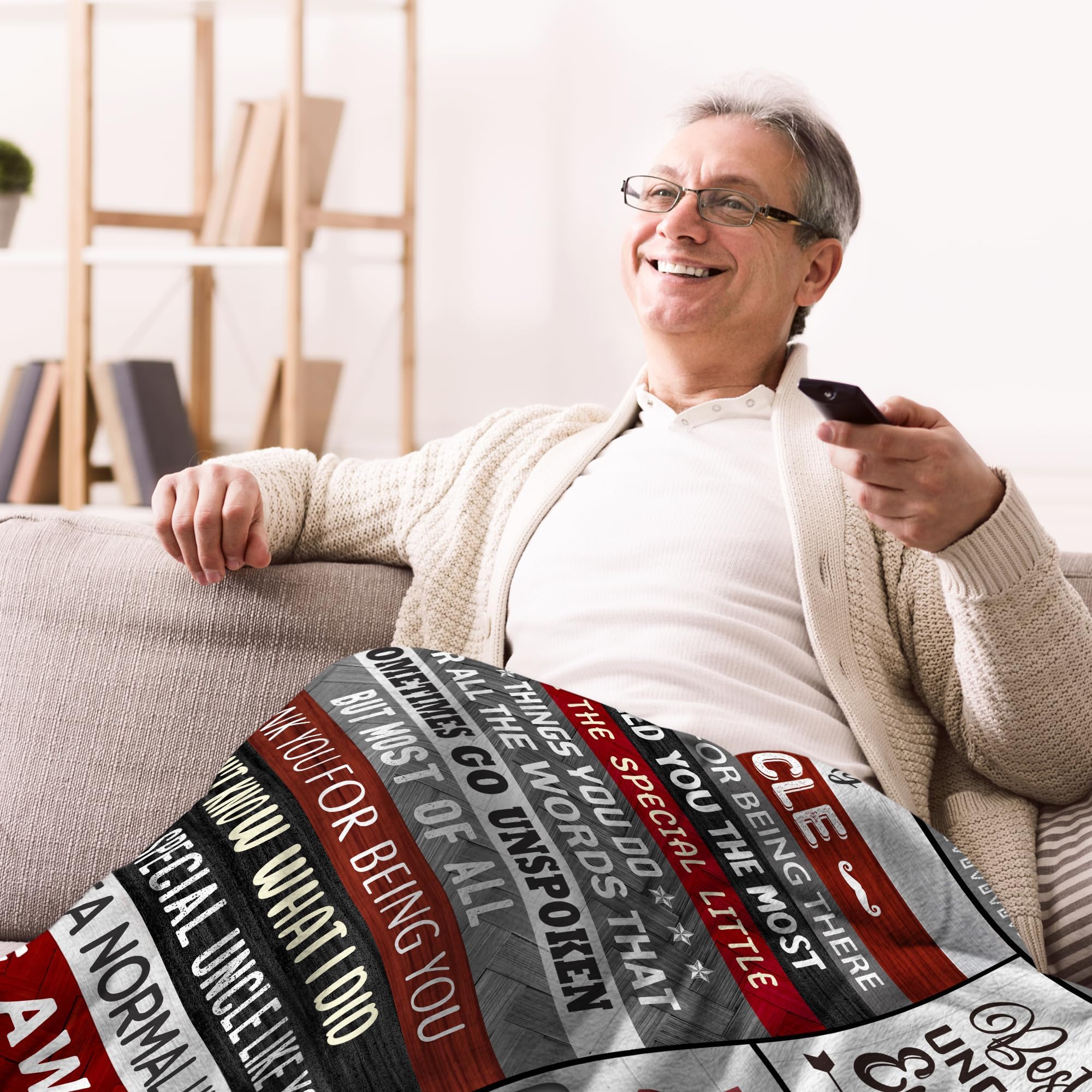 Best Uncle Gifts, Uncle Gifts from Niece Nephew, Happy Uncle Birthday Gifts, Great Gifts for Uncles from Kids, Gifts for Uncle Christmas Fathers Day Throw Blanket 60