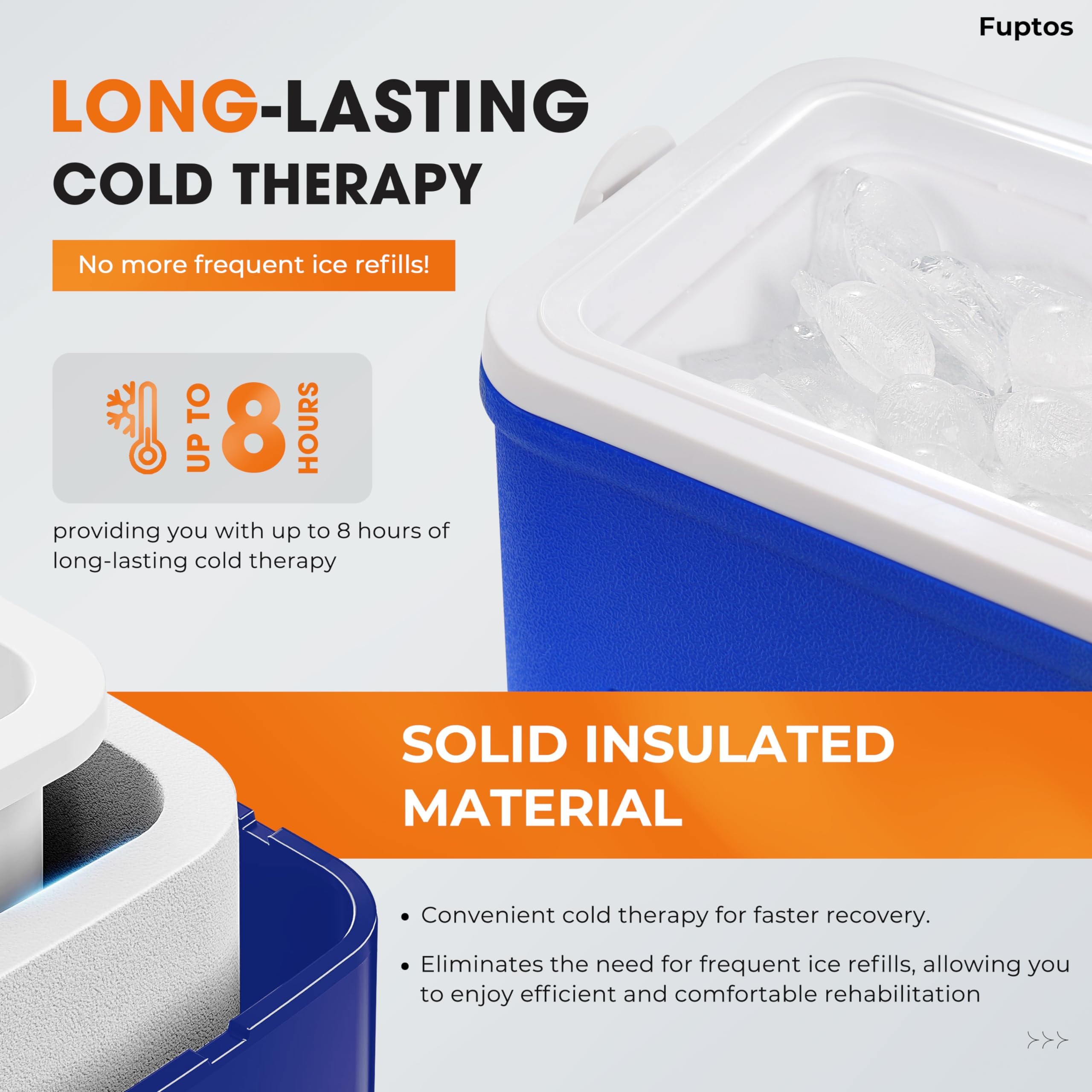 Máquina de terapia de frío para recuperación postoperatoria, temporizador digital y bomba silenciosa, almohadilla de hielo universal para crioterapia de rodilla, hombro, cadera y pierna