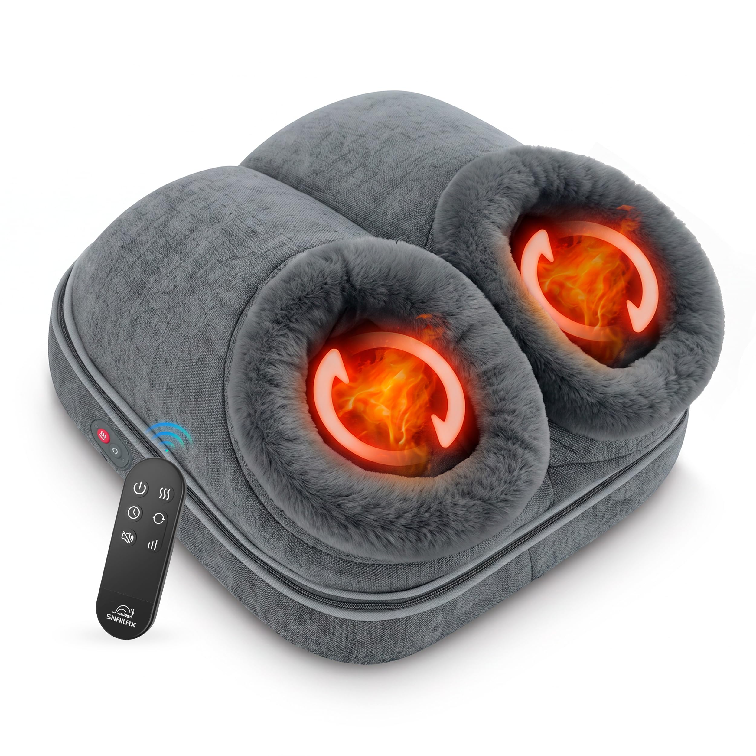 Snailax Shiatsu Foot Massager with Heat, Deep Kneading Foot Warmer, Size 13