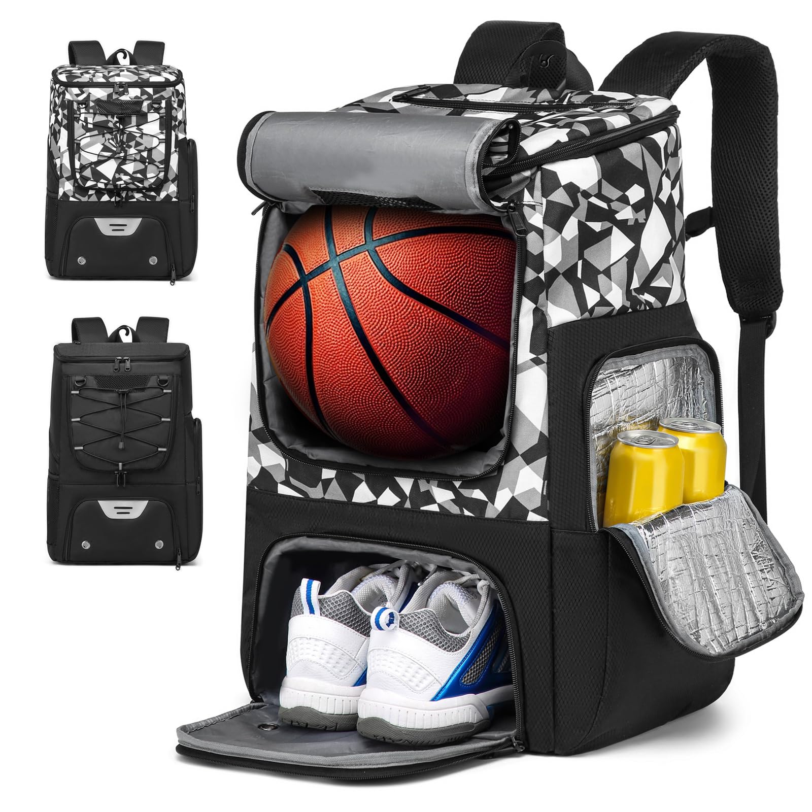 Basketball Backpack, Basketball Bag with Separate Ball Holder & Shoes Compartment Water R…