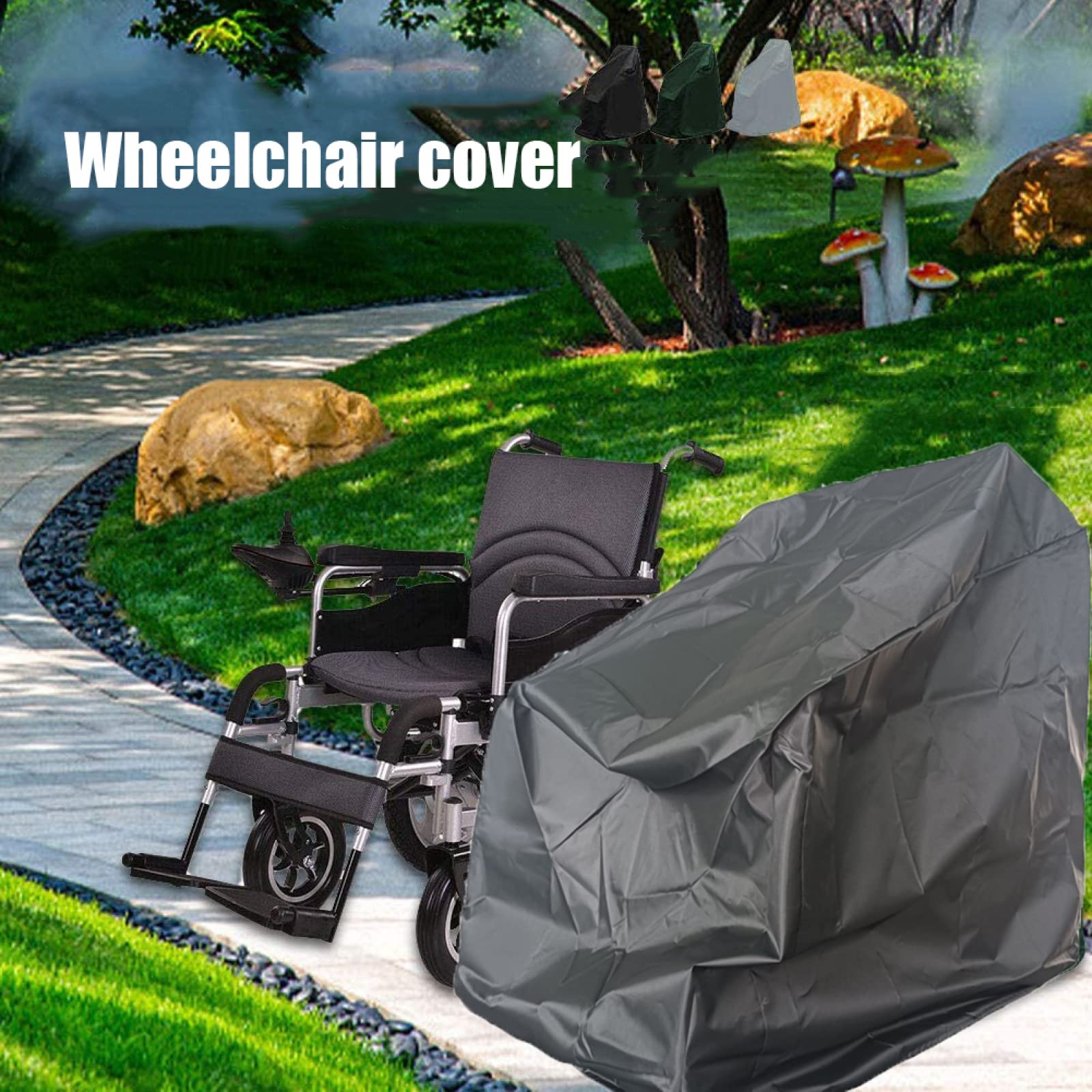 Elektryczny pokrowiec na wózek inwalidzki, pokrowiec ochronny na wózek inwalidzki dla osób starszych - wodoodporny 210D Szary Heavy Duty Mobility Scooter Chroń akcesoria przed kurzem Brudny śnieg D