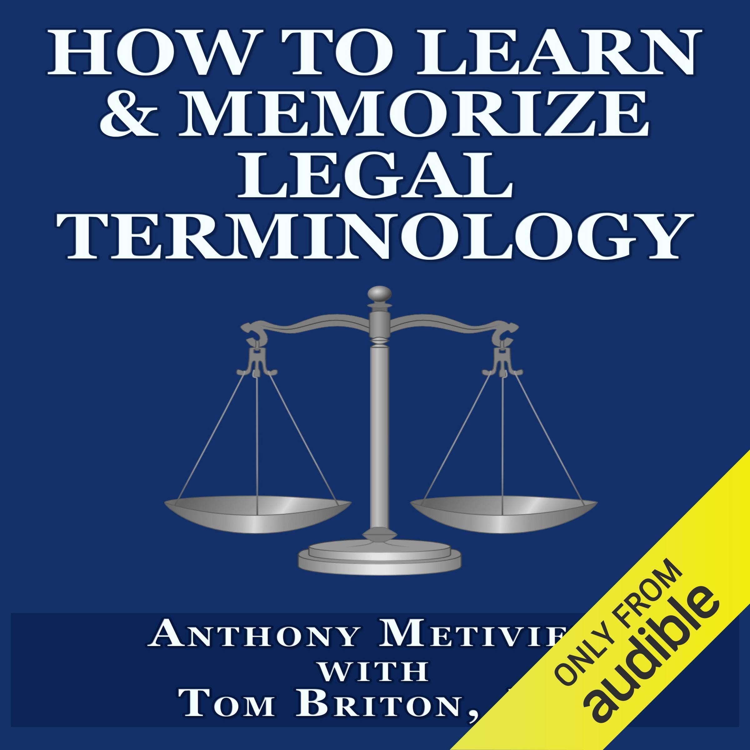 Cover art for How to Learn & Memorize Legal Terminology