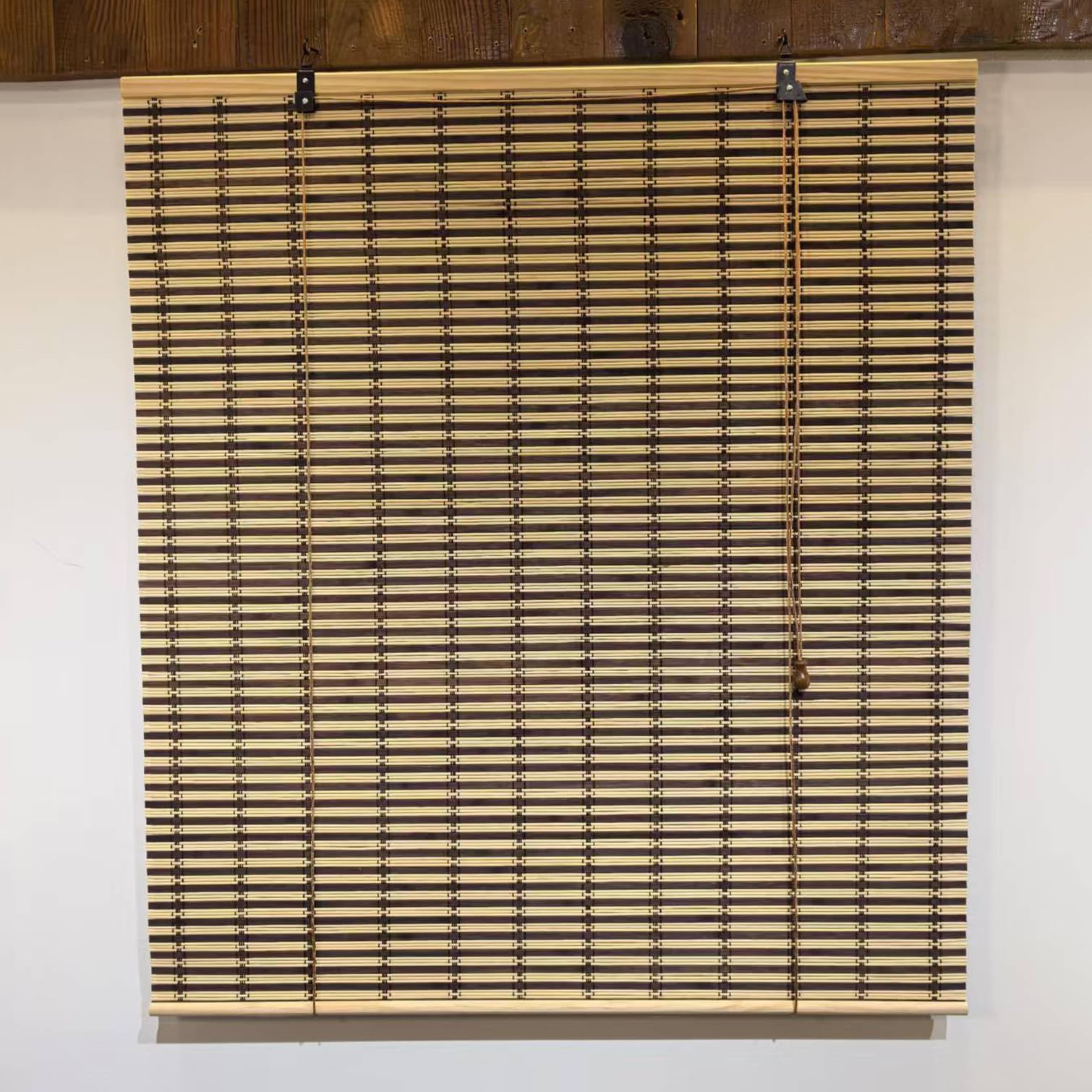 Niestandardowe bambusowe rolety rzymskie, naturalne drewniane abażury, do wnętrz, retro, dekoracyjne zasłony, zasłony do domu, sypialni, na patio, wymiary 140 cm x 160 cm