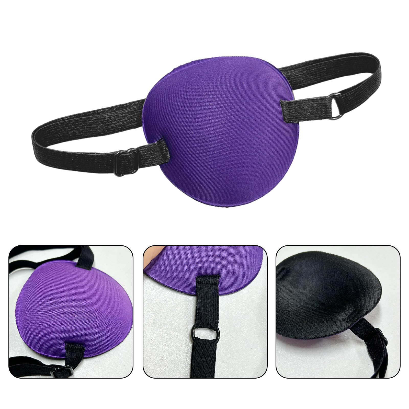 UILYNIU 8pz Toppe Oculari, Benda Occhio Maschera per Occhio Singolo,Toppe Oculari Confortevoli Maschera Oculare Singola Regolabile Occhio,Strabismo Bende per Occhi Pigri per Adulti Bambini (8 colori)