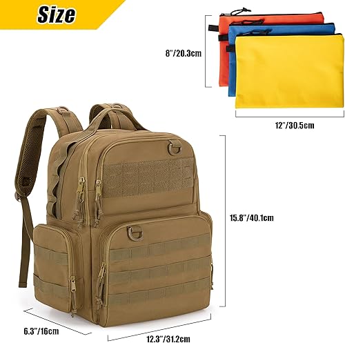 Miniatura 5 de Mochila de herramientas para hombres con 3 bolsas de herramientas, bolsa organizadora de almacenamiento de herramientas de alta resistencia con