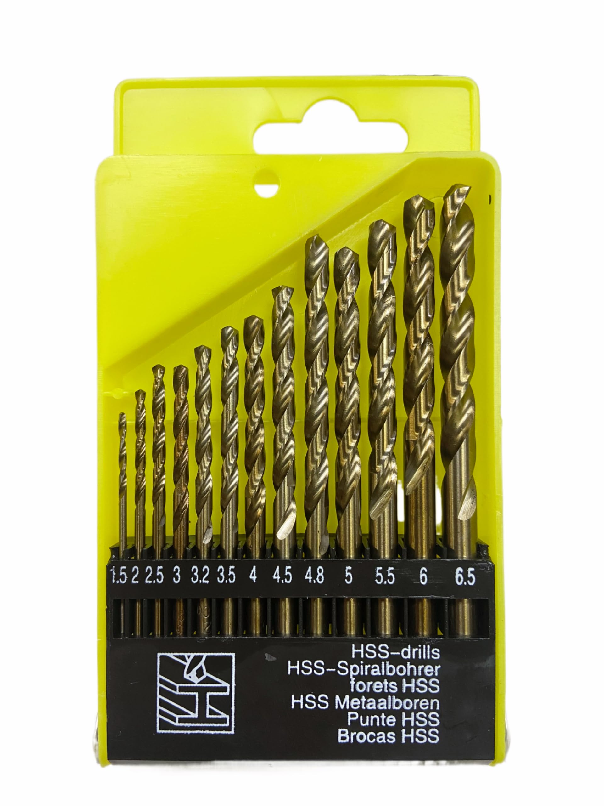 Premium Quality HSS M35 Cobalt 5% Metal Twist Jobber Drill Bit - Normal Shank/Reduced Shank 13mm - Drilling Stainless Steel & Hard Steel Metal Wood Aluminium Plastic (2, SET 13pcs (1.5mm - 6.5mm))