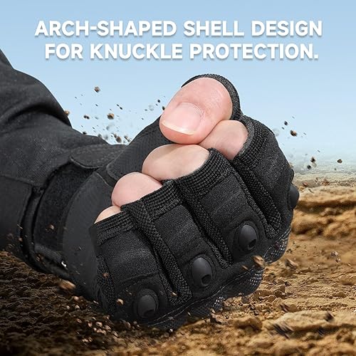 Miniatura 8 de Cierto Guantes de motocicleta para hombres y mujeres  Guantes tácticos para nudillos duros para pantalla táctil  Guantes de equitación  Guantes de