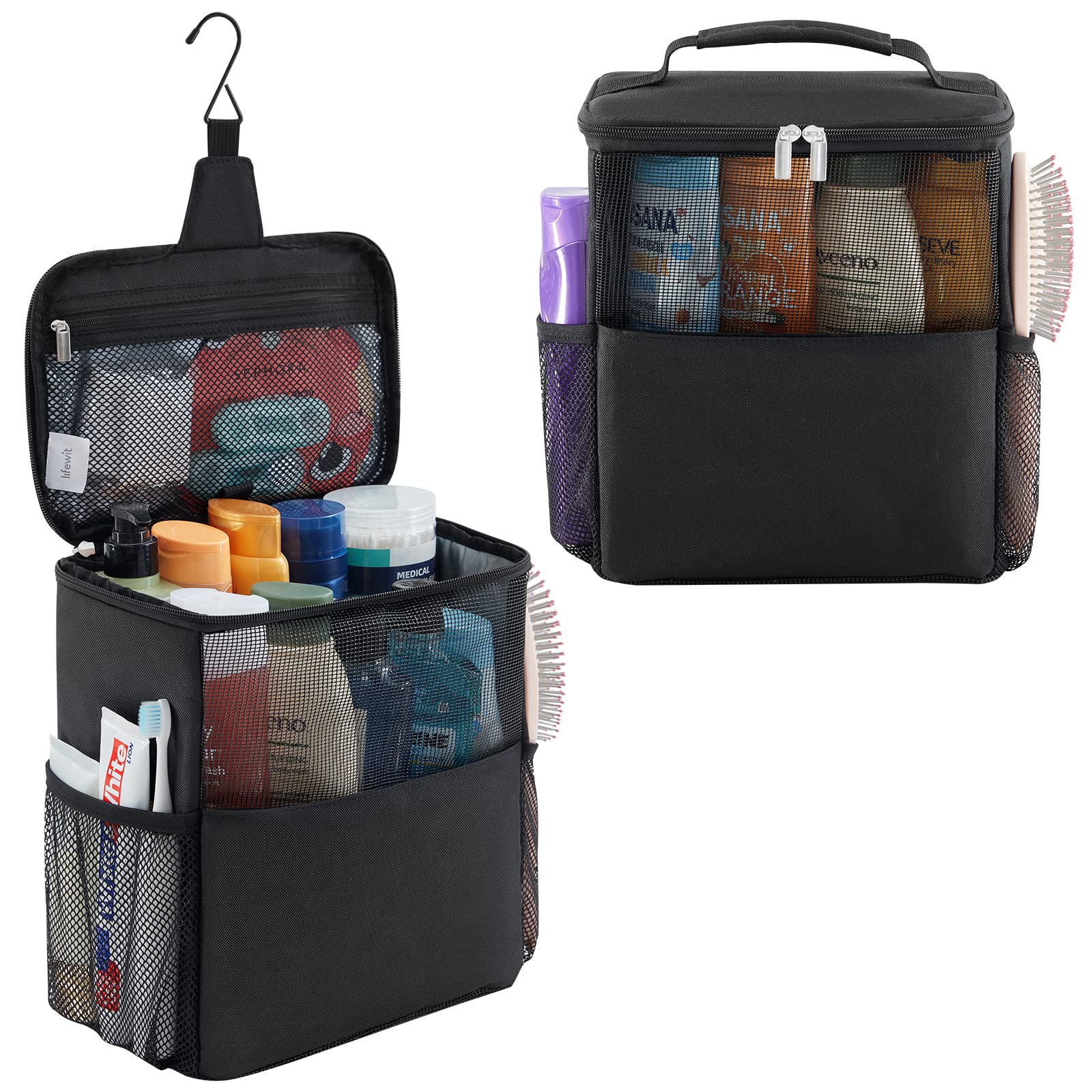 Amazon.com: Lifewit Shower Bag Mesh Shower Caddy Portable College Dorm ...