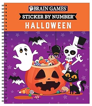 Brain Games - Sticker by Number: Halloween (Volume 1)