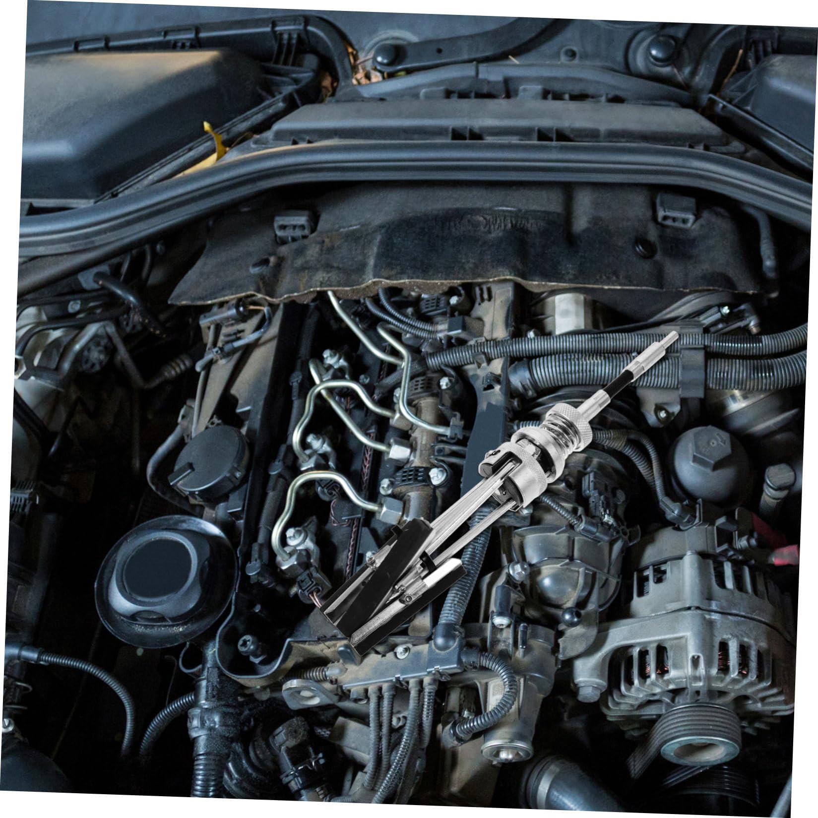 Kichvoe Strumento per Levigatrice Pneumatica a Tre Ganasce in Acciaio Argento Albero Flessibile per Motori Industriali e Autobus, Codice Ht51a01-03