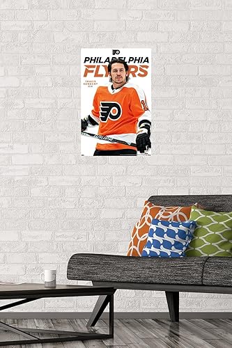 Miniatura 2 de Trends International NHL Philadelphia Flyers - Póster de pared Travis Konecny Feature Series 23, 22.4 pulgadas de largo x 14.7 W, versión premium
