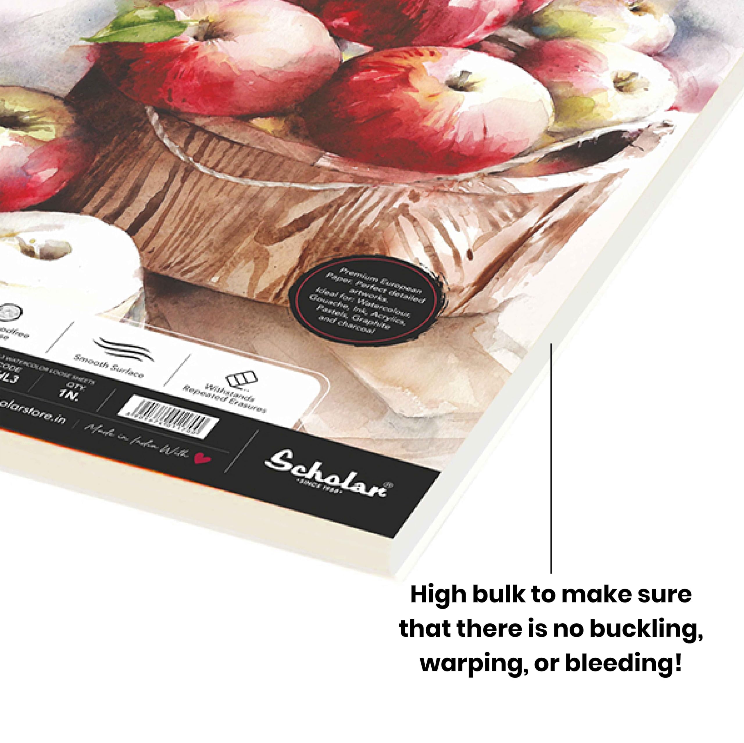 Scholar Watercolour Paper - 300gsm Hot Pressed -4