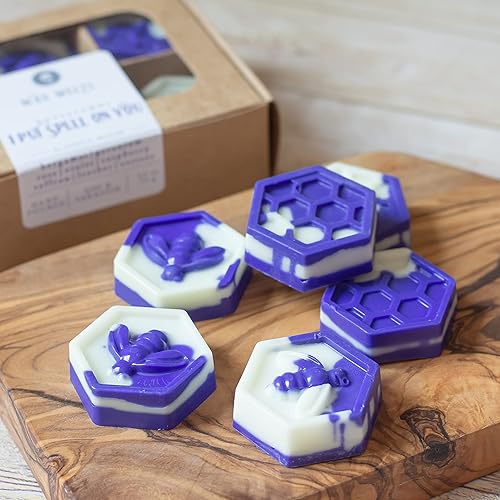 Miniatura 2 de Fuerte cera perfumada para derretir I Put a Spell on You  Blanco azul marino 3 onzas  Tartas de cera de coco de Halloween con forma de panal  Aroma