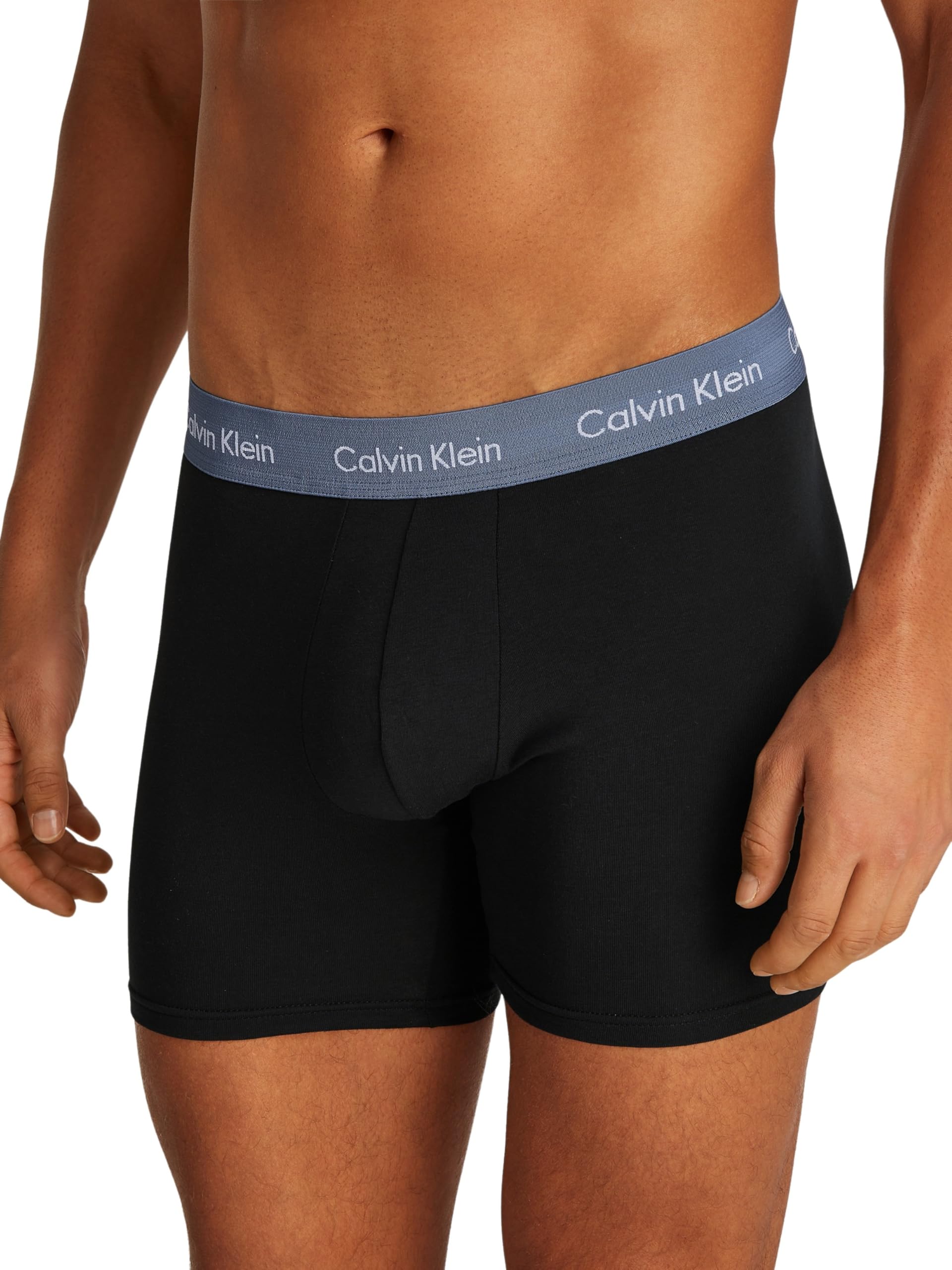 Calvin Klein Pack-3 Boxers Tessuto Traspirante e Parte Anteriore Anatomica NB1770A Uomo