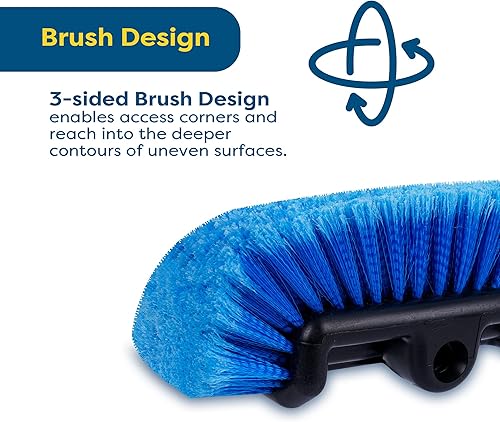 Miniatura 4 de SCRUBIT Cepillo de lavado de coche de 12 pulgadas con cerdas suaves para limpieza de automóviles camiones barcos cubiertas y casas cepillo de lavado