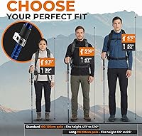 Vista 5 de Trekology Trek-Z - Bastones de senderismo y trekking plegables - Soporte de equilibrio para personas mayores, mujeres y hombres, 2 unidades por set