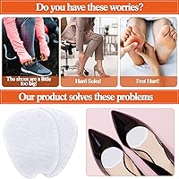 Vista 4 de Zhanmai 9 Pairs Felt Tongue Pads for Shoes, Soft Self-Adhesive Shoe Tongue Pads for Men and Women, Non Slip Cushion Inserts to Fills Instep Space