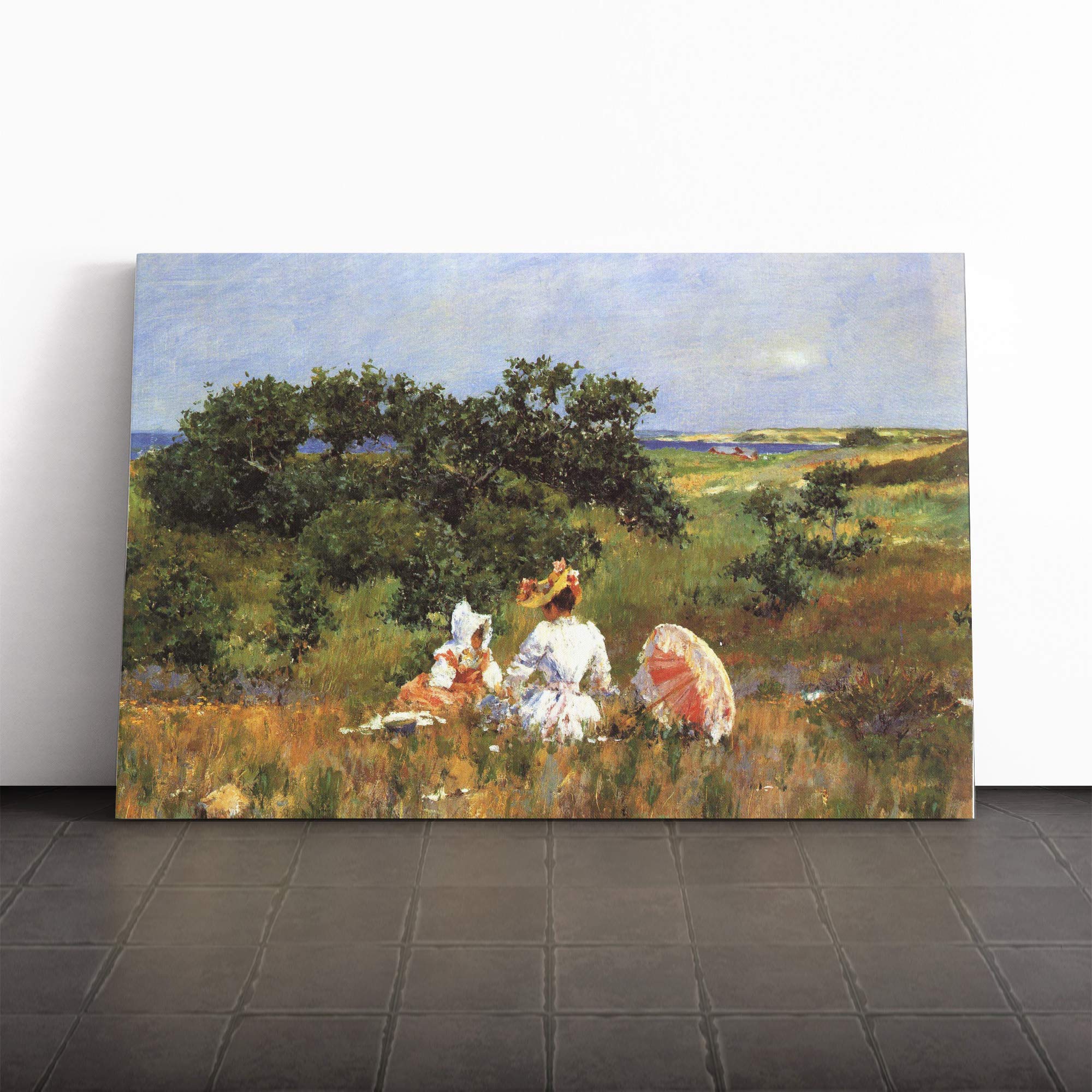 William Merritt Chase The Fairytale Canvas Print | Gallery Wrapped 30mm Frame Wall Art | 30x20 inches | Ready to Hang | Modern Picture | Living Room Bedroom Lounge Office