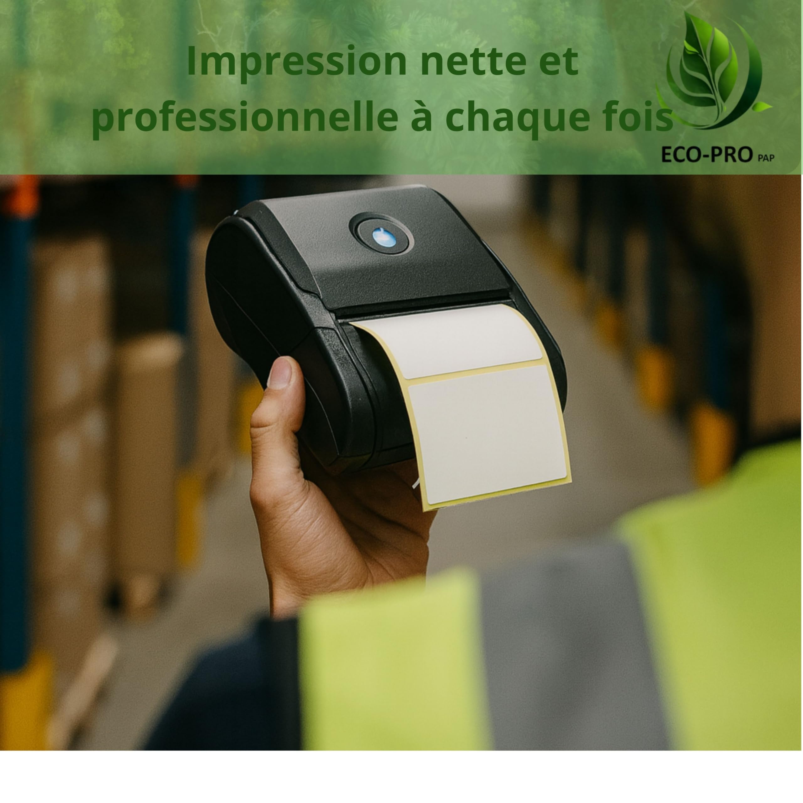 Étiquettes thermiques 58 x 43 mm, 800 pièces par rouleau, papier thermique sans BPA, rouleau d'étiquettes pour imprimante thermique - logistique et entrepôt, Lot de 6