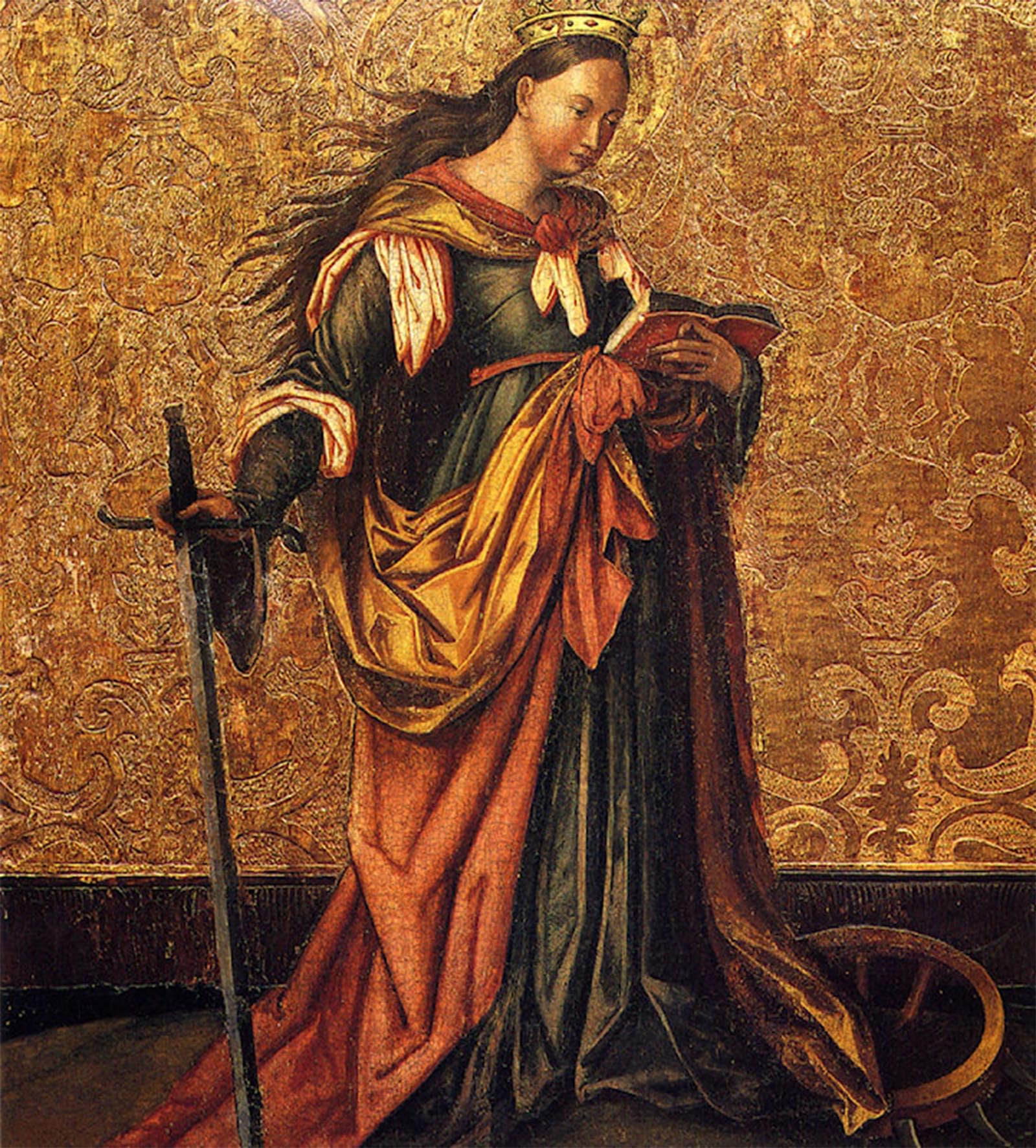 POSTERIIk Vintage Print Pop Art Landscape Artwork St. Catherine of Alexandria by Konrad Witz Art Prints for Office Home Decor 60x90cm