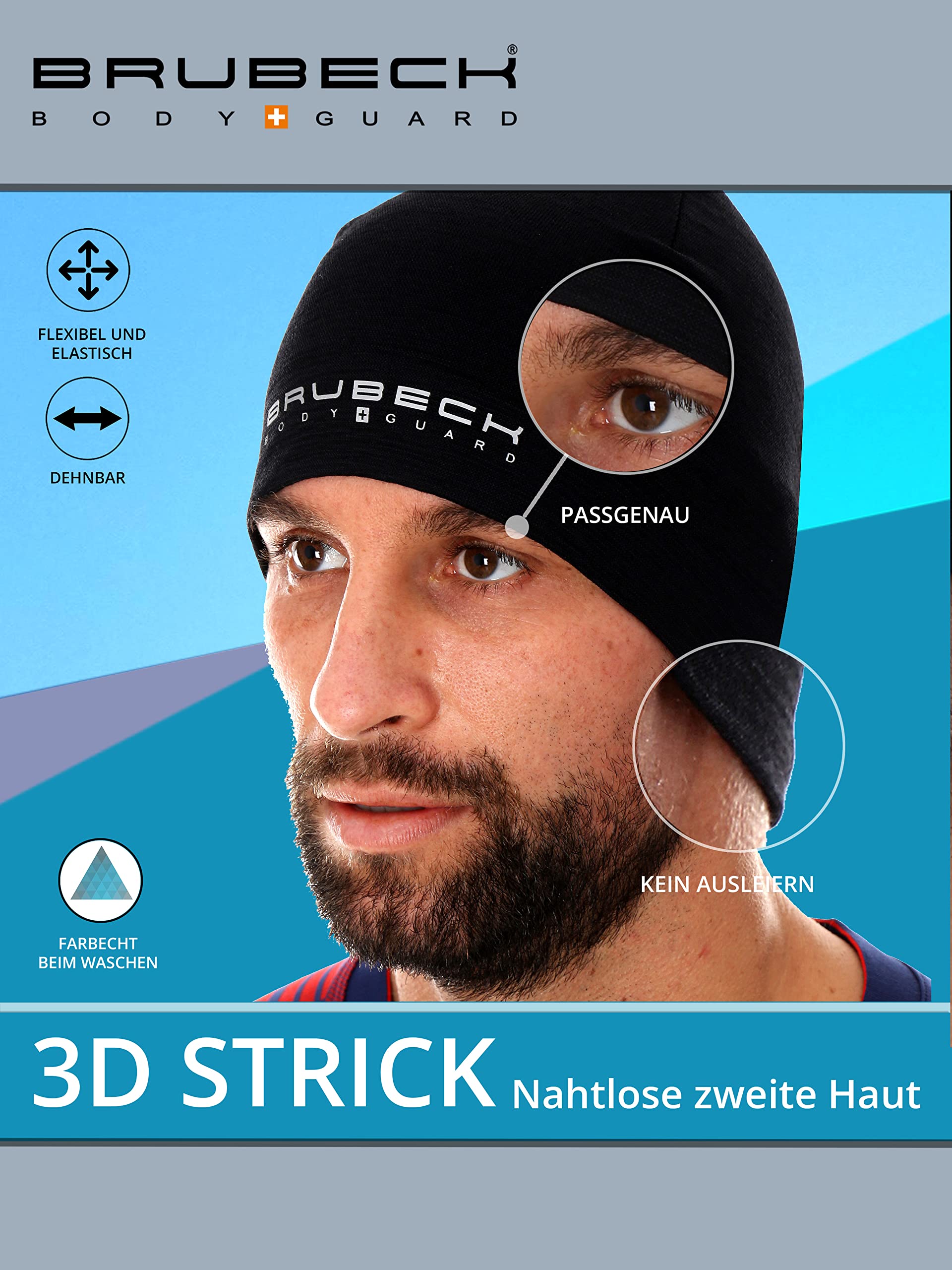 BRUBECK Bonnet Homme Hiver Femme Running sous Casque Vélo Ski Chaud Respirant - 48% Laine Mérinos