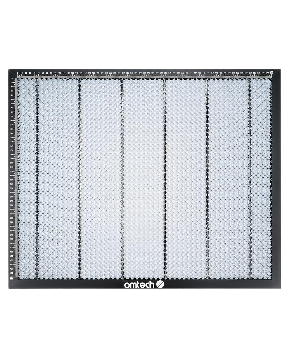 OMTech Honeycomb Working Table, 475x600mm Honeycomb Laser Bed for Laser Engraver, Honeycomb Bed for CO2 Laser Engraving Etching Machine, Aluminum Laser Honeycomb Workbed with Built-in Scale