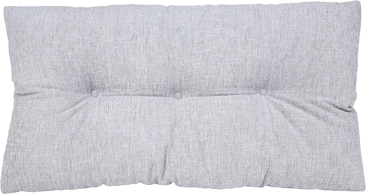 klear vu the gripper omega non-slip tufted bench cushion for indoor furniture, entryway storage, bay window, corner nook or piano seat, 30 inches, 18 gray