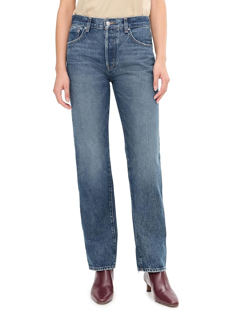 Black Madewell Dean Easy Straight Jean in Greendale Wash