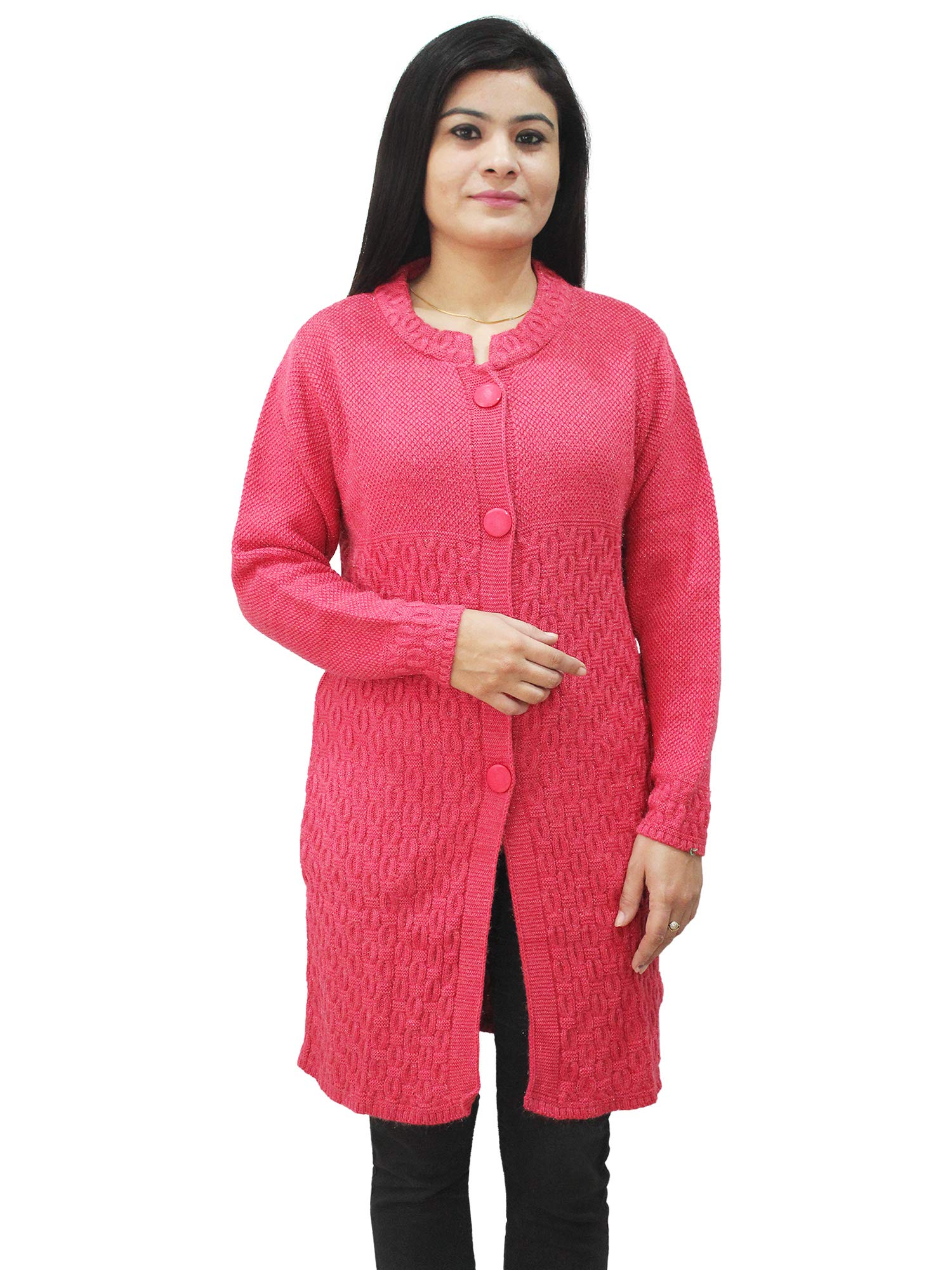 hautemoda Womens Woollen Long Buttoned Cardigan/Sweater for Winters-picture-38