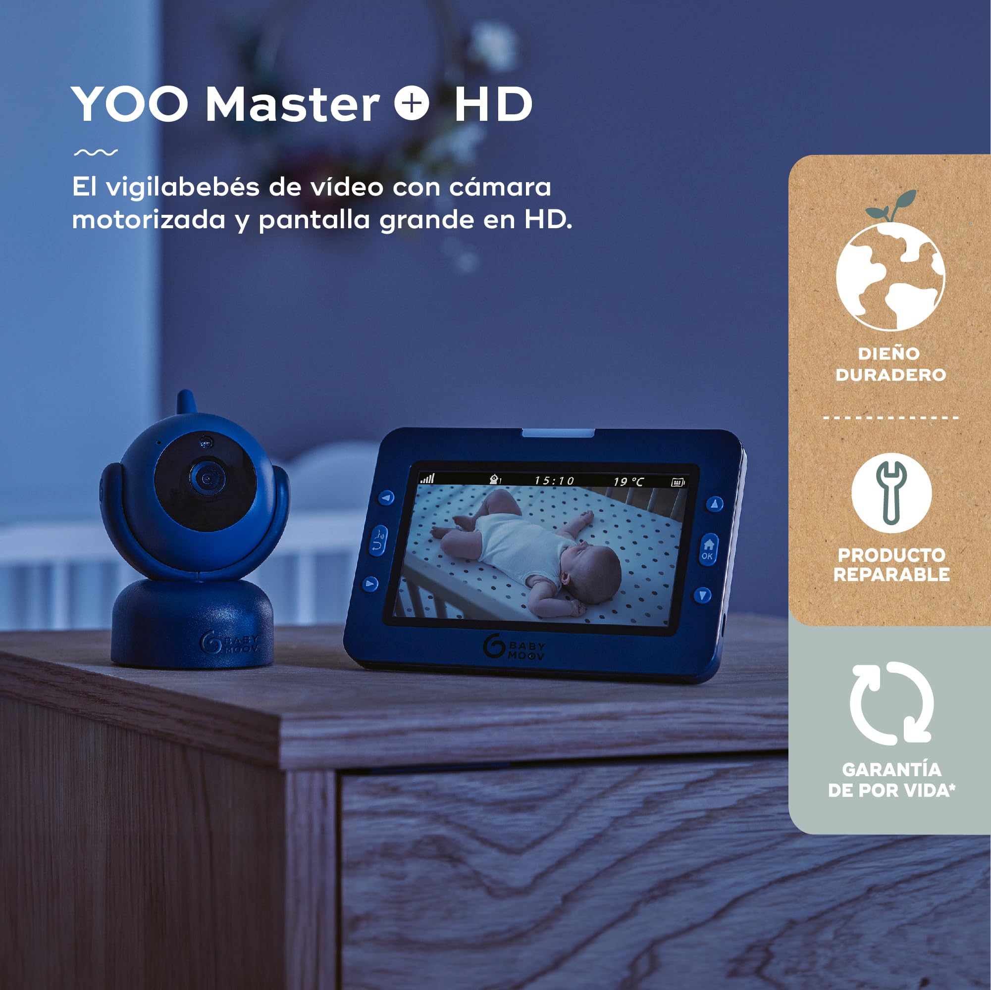 Babymoov Vigilabebés de Vídeo YOO Master+ HD