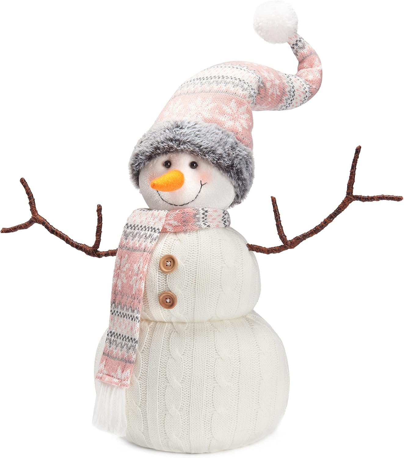 Christmas 2025 Animated Snowman Decorations, Xmas Handmade Plush Ornaments for Indoor, Home and Holiday, Present for Family and Friends
