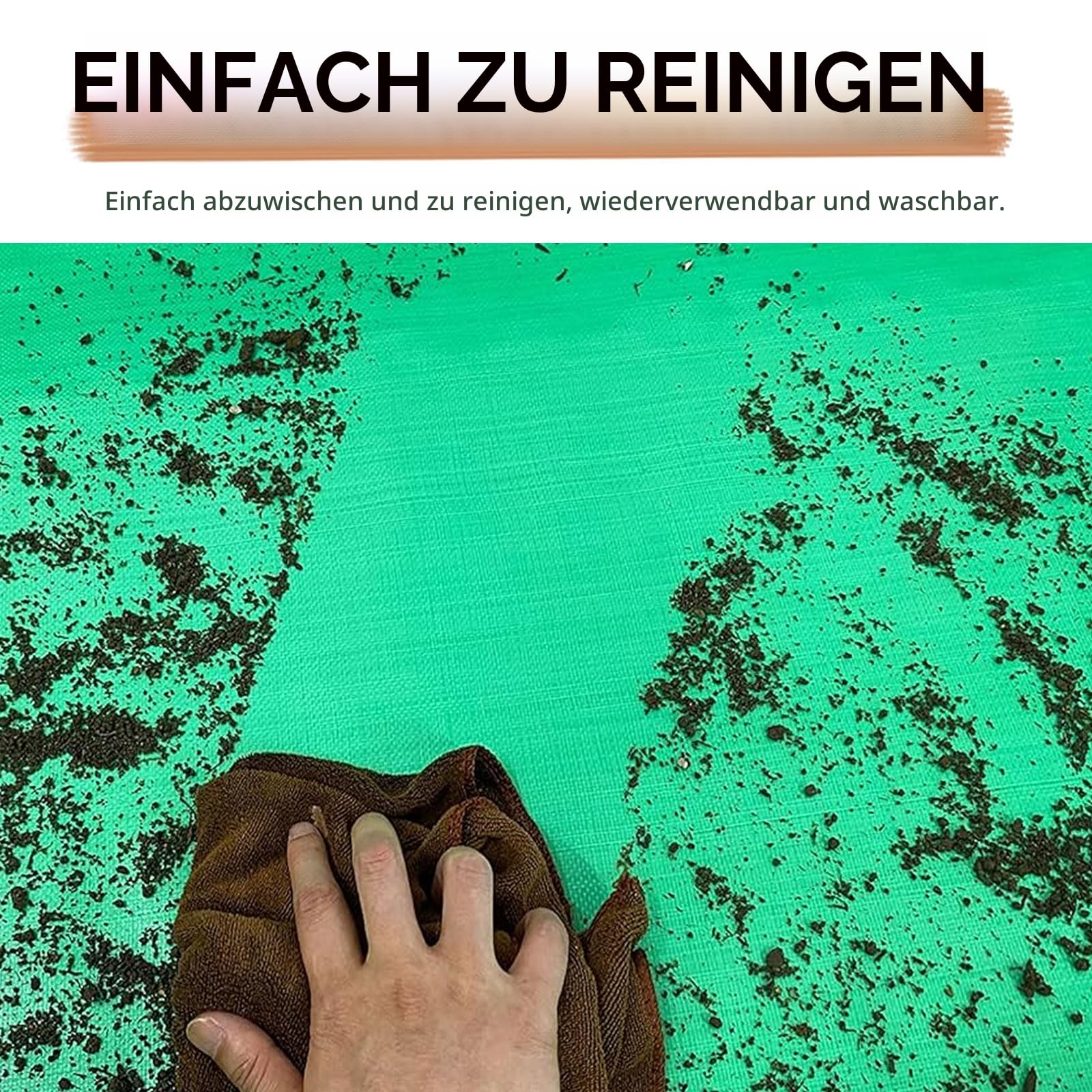 Oncpcare Wasserdichte Laufgittermatte für Meerschweinchen-Käfig, 150x150 cm, wiederverwendbare Basis für Kaninchen, Frettchen und andere Kleintiere, Schwarz