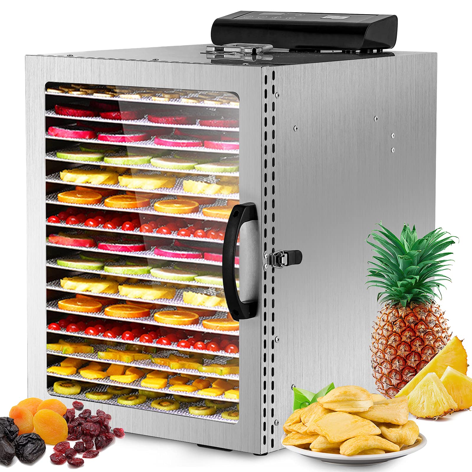 Buy Moongiantgo Commercial Food Dehydrator 1000W 16 Trays Stainless