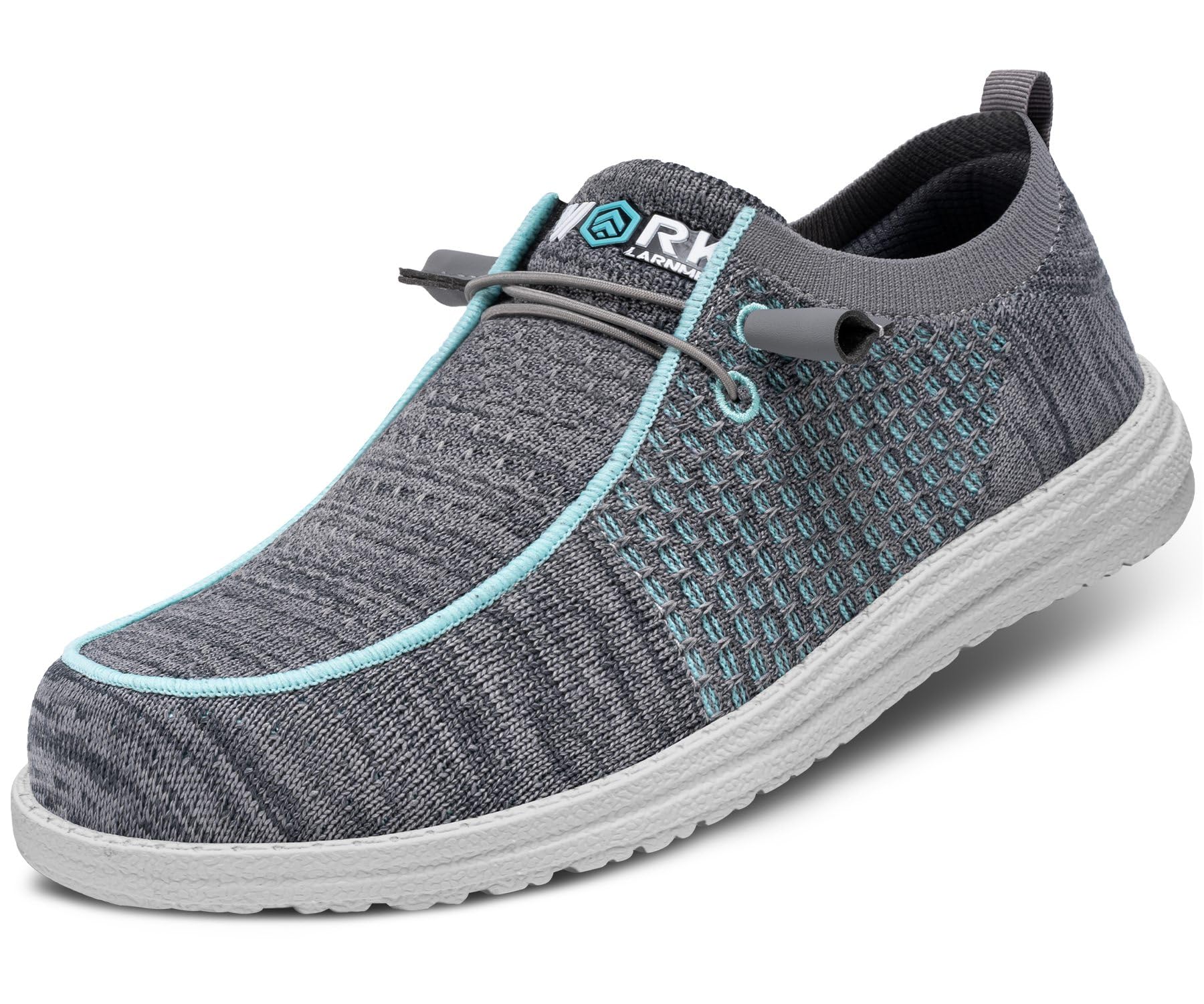 LARNMERN Steel Toe Loafers Women Slip On Work Safety Shoes Walking Sneakers | Lightweight, Comfortable, Wide, Tennis, Casual, Dress, Hands Free, Breathable, Lounging, Construction, Flat, Warehouse