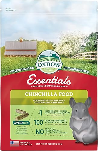 Oxbow Comida esencial de chinchilla - Alimento de chinchilla totalmente natural Oxbow Comida esencial de chinchilla - Alimento de chinchilla totalmente natural
