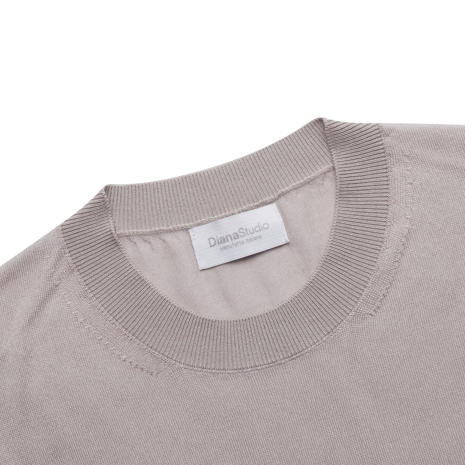 Diana Studio T-shirt męski w Lyocell, beżowy, M, beż, M