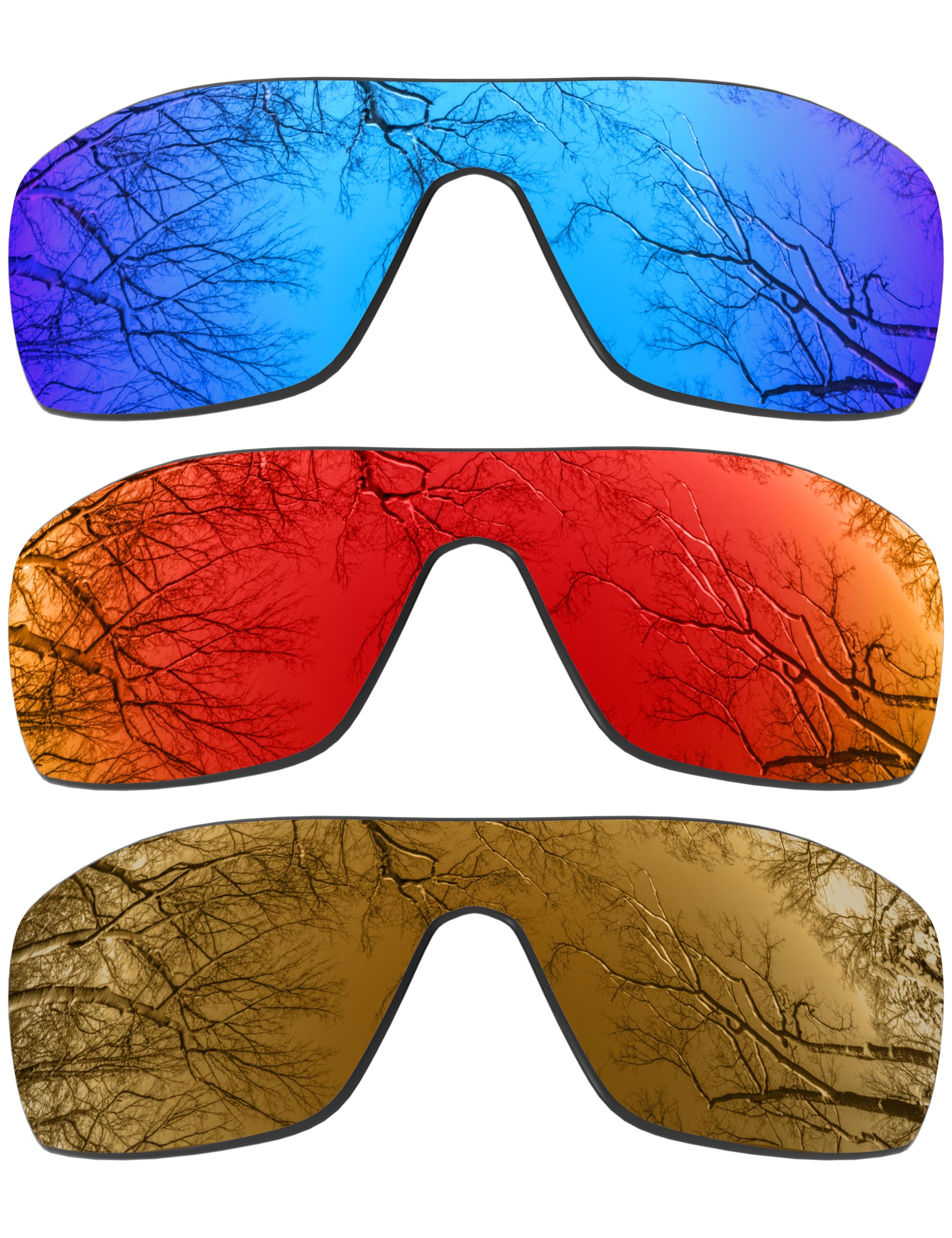 ToughAsNails 3 Pair Polarized Replacement Lenses for Oakley Oil Rig Pack-IFB5