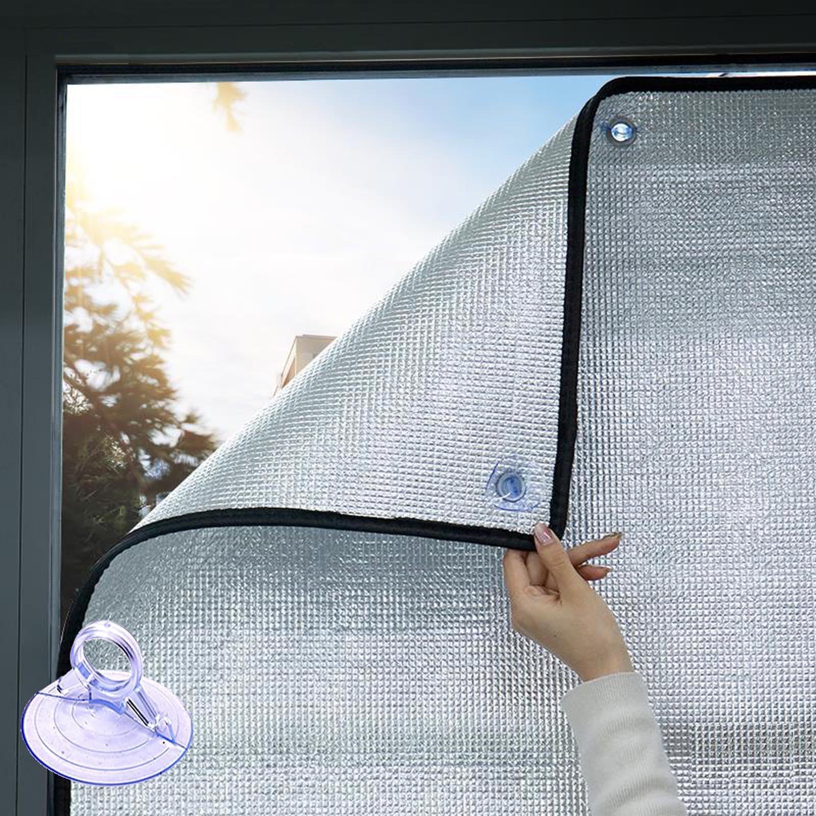 Reflecterende Privacy Raamfolie, Aluminiumfolie Isolatie Koelfolie, Totale Verduistering Raamfolie, Anti Inkijk Warmte Uv Raamfolie, Zonwerende Glas Tint Sticker,WxH-30x80cm/12 * 31in