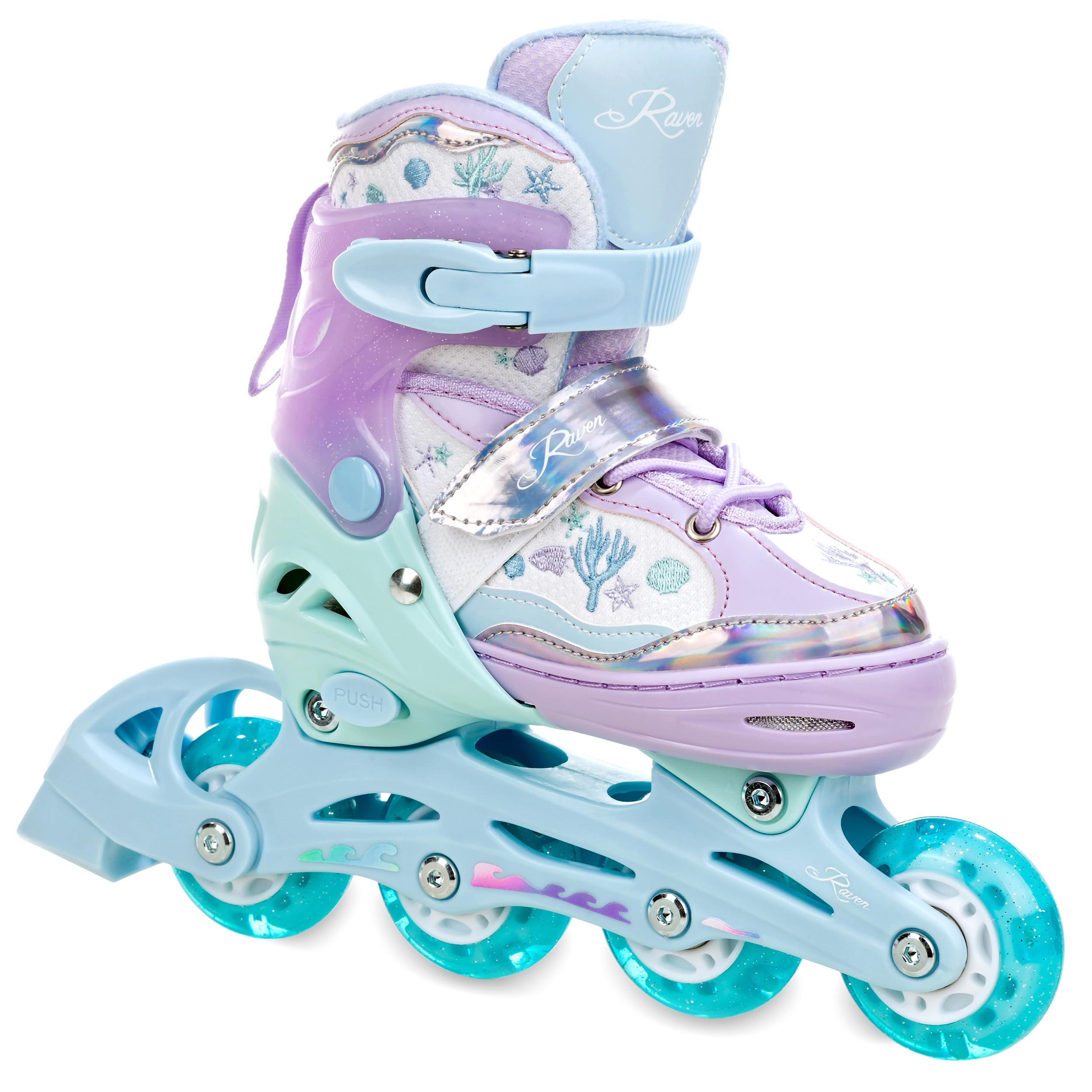 Raven Etta Inline skates voor kinderen, verstelbaar met led-lichtring