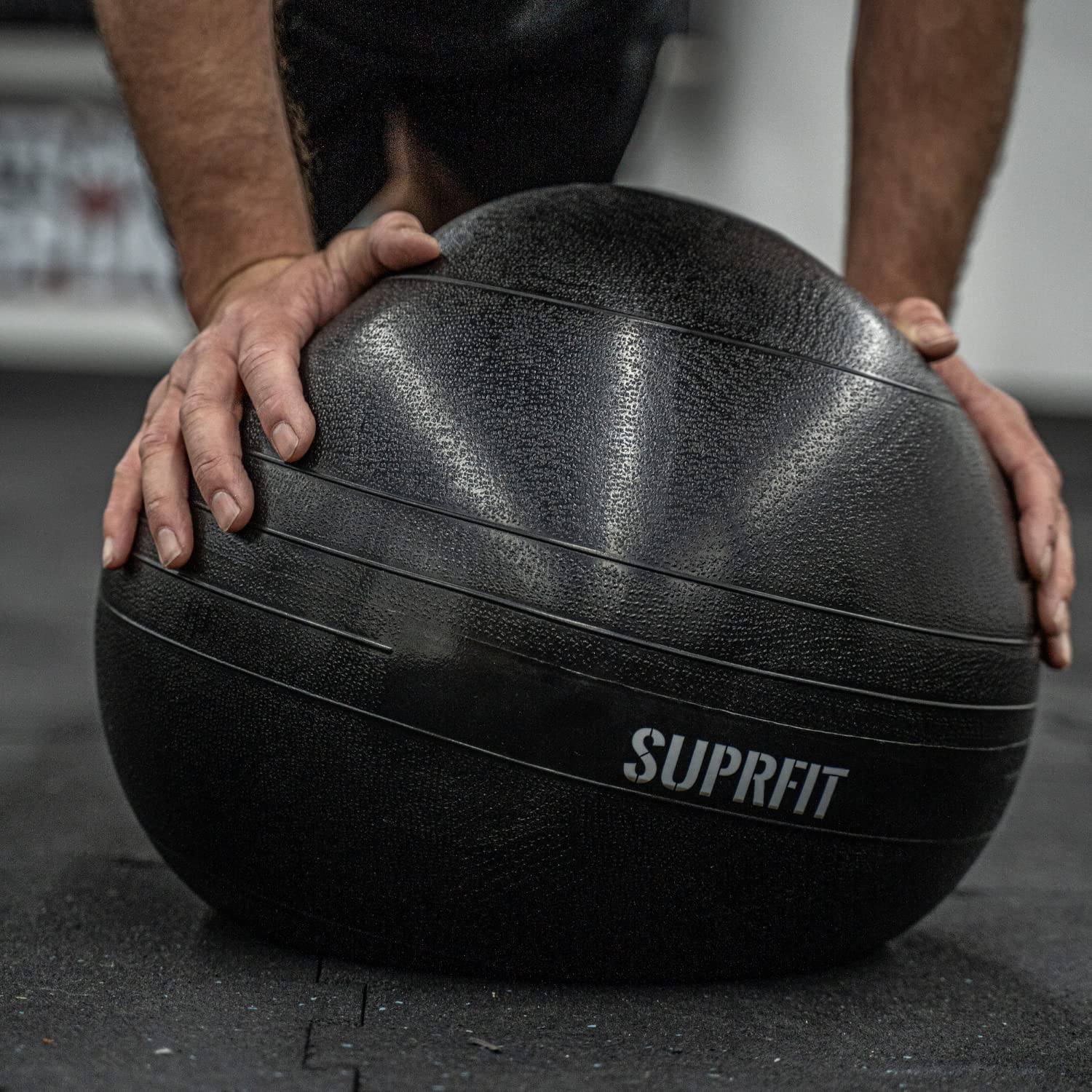 Suprfit Slamball - Speziell gummierter Medizinball ohne abprallen vom Boden, Slam Ball mit griffiger & Rutschfester PVC Oberfläche für Cross Training, Power Ball, Fitness Ball - Gewichte: 3-70kg