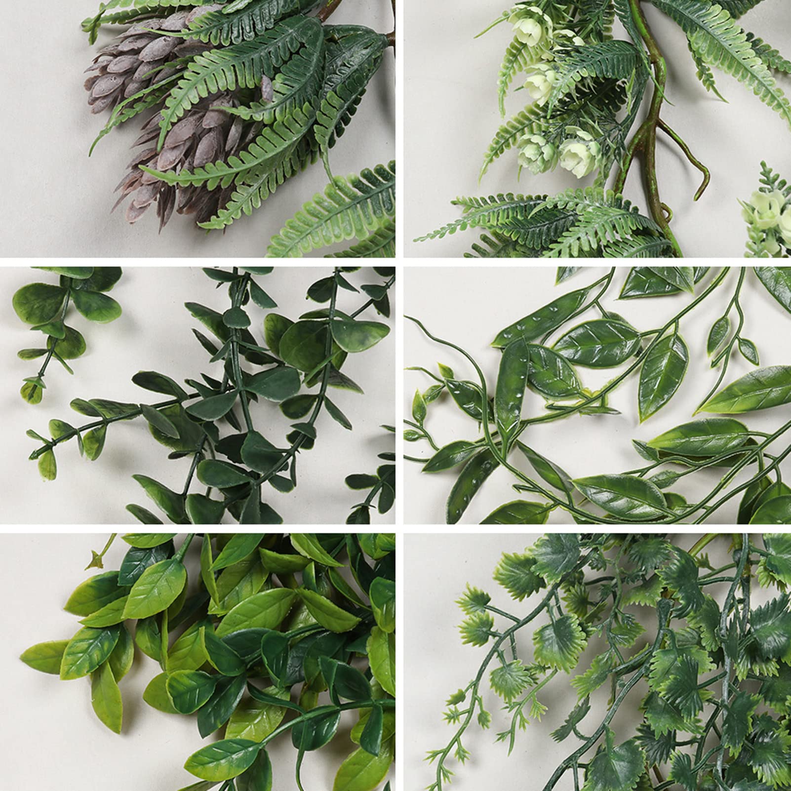 Plantas Artificiales Colgantes Decoracion 15 Pack, Guirnalda Hojas De Helecho Verde Hiedra Plastico Enredadera para BañO BalcóN Boda Hogar Porche Restaurante Valla