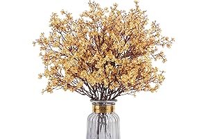 Gold Flowers: Artificial Fall Babys Breath for Home Decor