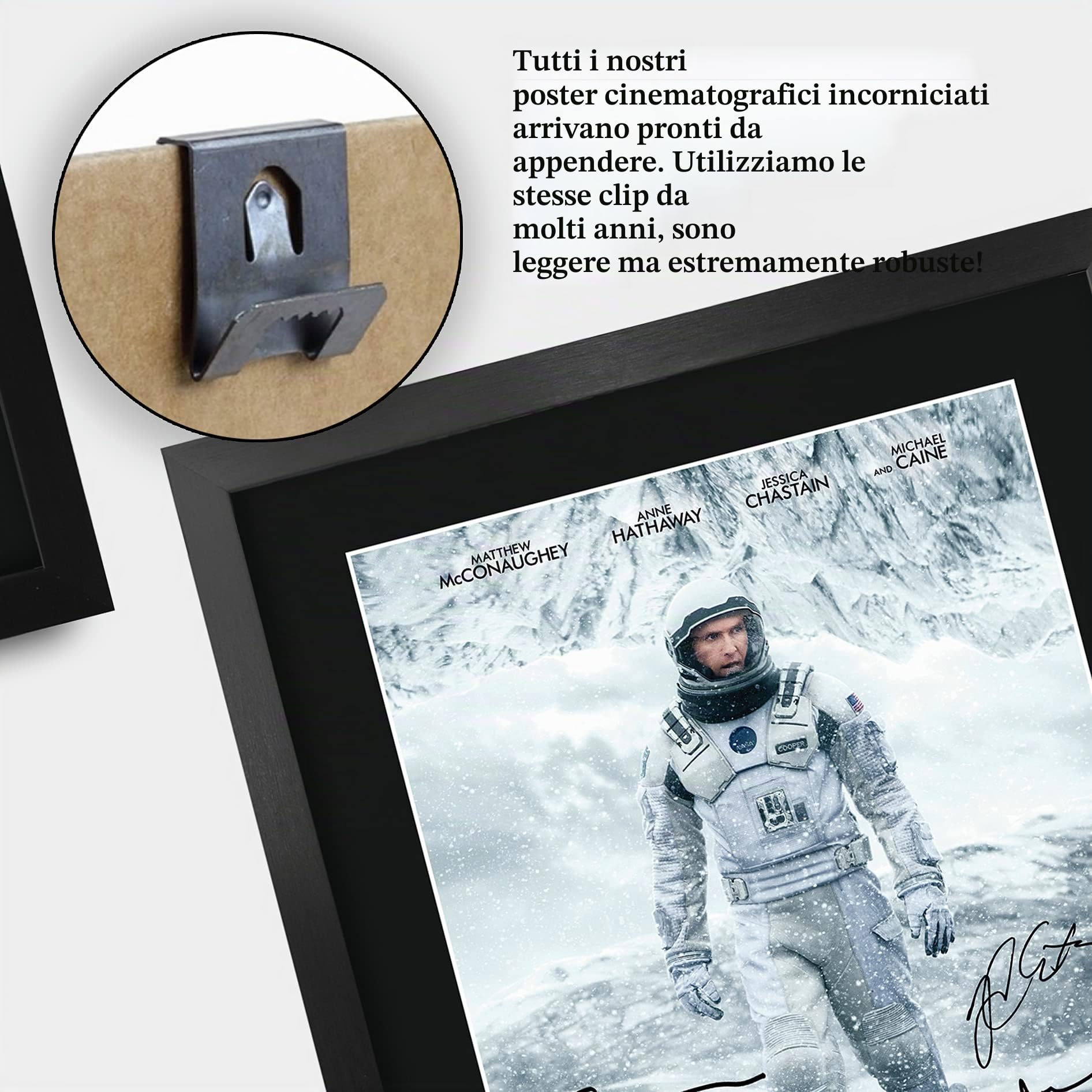 HWC Trading Interstellar Matthew McConaughey, Anne Hathaway Regali Stampati Autografo Firmato Immagine Per Gli Appassionati Di Memorabilia Di Film - A3 Incorniciato