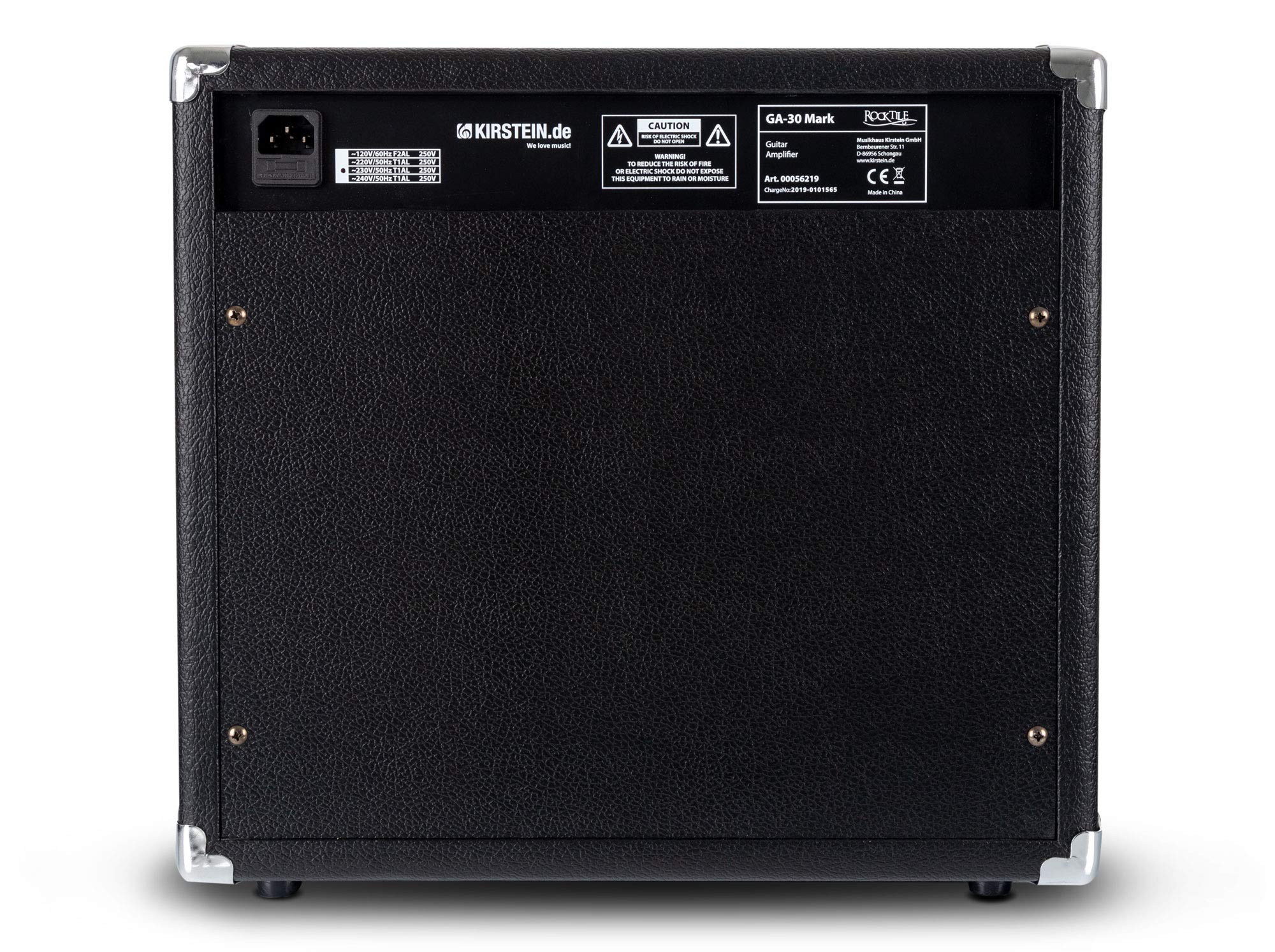Rocktile Set Starter 8 Pezzi per Chitarra Elettrica, Amplificatore | Combo per chitarra da 30 watt, 2 canali (Clean/Drive), Selezione canale tramite pulsante (CH.SEL) o pedale opzionale, 35 mm