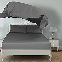 Vista 6 de Royale Linens Juego de 6 sábanas encimeras a granel, sábanas superiores, microfibra suave de 1800, resistente a las arrugas y a las manchas